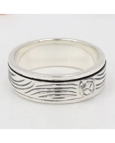 925 Sterling Silver Spinner Ring Handmade Stress Relief Fidget Band