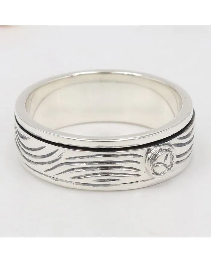 925 Sterling Silver Spinner Ring Handmade Stress Relief Fidget Band