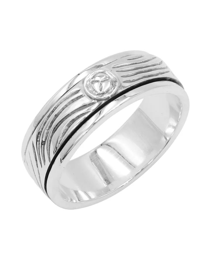 925 Sterling Silver Spinner Ring Handmade Stress Relief Fidget Band