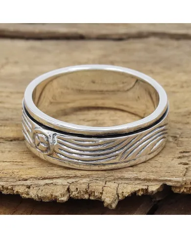 925 Sterling Silver Spinner Ring Handmade Stress Relief Fidget Band