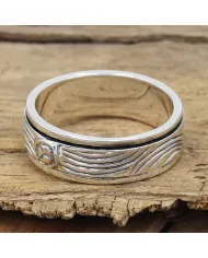925 Sterling Silver Spinner Ring Handmade Stress Relief Fidget Band