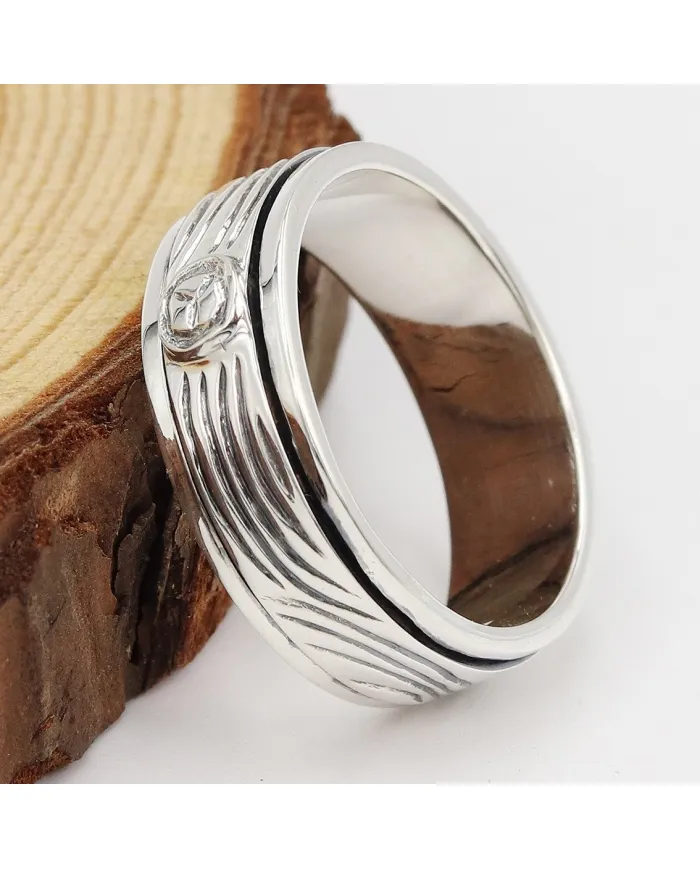 925 Sterling Silver Spinner Ring Handmade Stress Relief Fidget Band