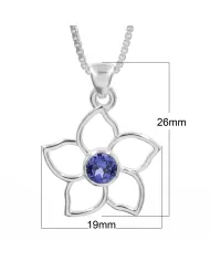 Flower Bloom Tanzanite Pendant | 925 Sterling Silver Handmade Necklace