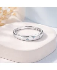 Rainbow Moonstone Eternity Band Ring 925 Sterling Silver Handmade Gift