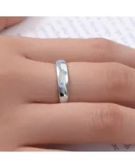 Rainbow Moonstone Eternity Band Ring 925 Sterling Silver Handmade Gift
