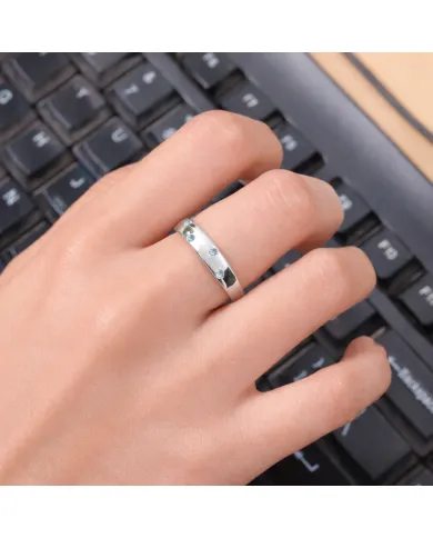 Rainbow Moonstone Eternity Band Ring 925 Sterling Silver Handmade Gift