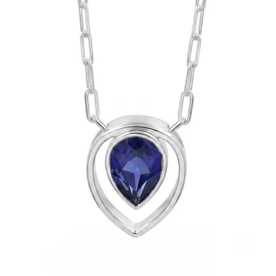 Teardrop Tanzanite Pendant - 925 Sterling Silver Gemstone Jewelry