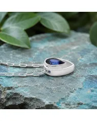 Teardrop Tanzanite Pendant - 925 Sterling Silver Gemstone Jewelry