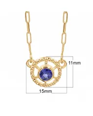 Gold Plated Tanzanite Pendant - Sterling Silver Handmade Unique Jewelry