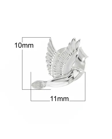 925 Sterling Silver Flying Bird Stud Earrings - Everyday Wear Jewelry