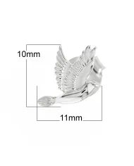 925 Sterling Silver Flying Bird Stud Earrings - Everyday Wear Jewelry