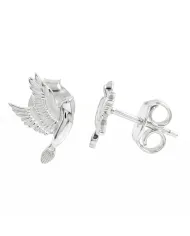925 Sterling Silver Flying Bird Stud Earrings - Everyday Wear Jewelry