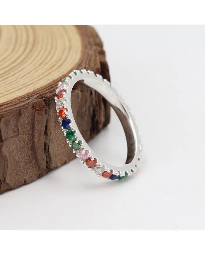 7 Chakra Band Ring - 925 Sterling Silver Meditation & Spiritual Jewelry
