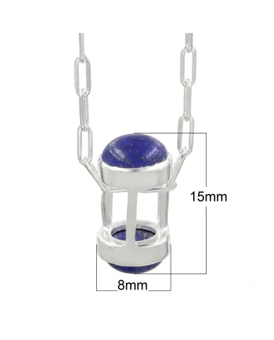Lapis Lazuli Pendant Necklace - 925 Sterling Silver Gemstone Gift
