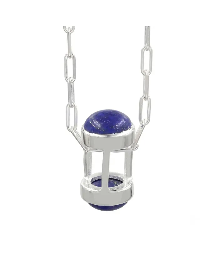 Lapis Lazuli Pendant Necklace - 925 Sterling Silver Gemstone Gift