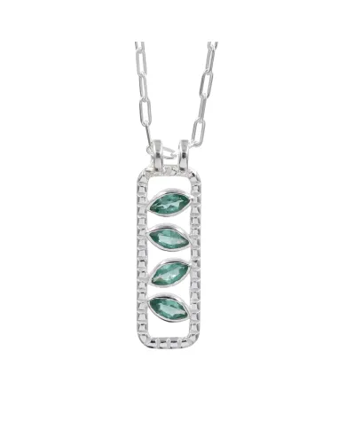 Marquise Cut Emerald Pendant – 925 Sterling Silver Necklace