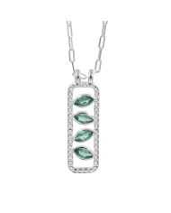 Marquise Cut Emerald Pendant – 925 Sterling Silver Necklace