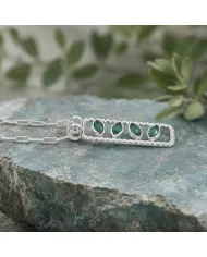 Marquise Cut Emerald Pendant – 925 Sterling Silver Necklace