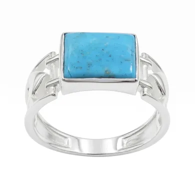 Arizona Turquoise Ring - 925 Sterling Silver Handmade Gemstone Jewelry