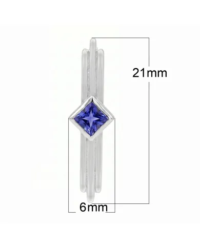 Tanzanite Ear Cuff Climber Earrings - 925 Sterling Silver Jewelry
