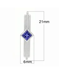 Tanzanite Ear Cuff Climber Earrings - 925 Sterling Silver Jewelry
