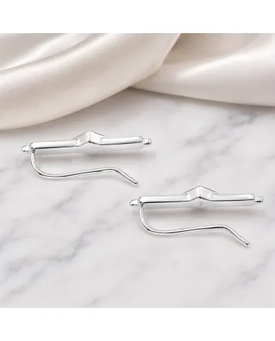 Tanzanite Ear Cuff Climber Earrings - 925 Sterling Silver Jewelry