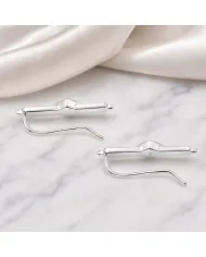 Tanzanite Ear Cuff Climber Earrings - 925 Sterling Silver Jewelry