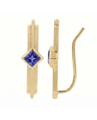Tanzanite Ear Cuff Climber Earrings - 925 Sterling Silver Jewelry