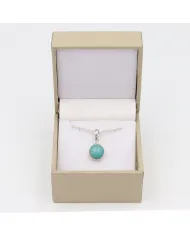 Natural Amazonite Pendant Necklace - 925 Sterling Silver Jewelry