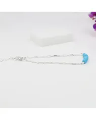 Arizona Turquoise Beaded Chain Bracelet | 925 Sterling Silver Jewelry