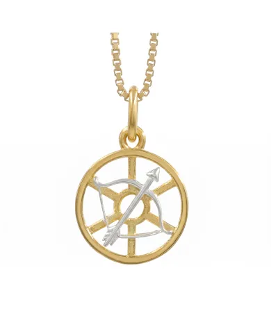 18K Gold Plated Sagittarius Zodiac Pendant | 925 Silver Bow & Arrow