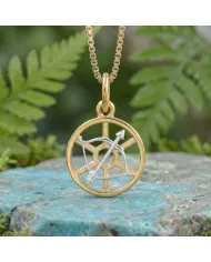 18K Gold Plated Sagittarius Zodiac Pendant | 925 Silver Bow & Arrow
