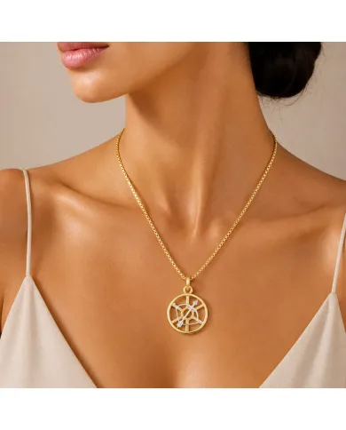 18K Gold Plated Sagittarius Zodiac Pendant | 925 Silver Bow & Arrow