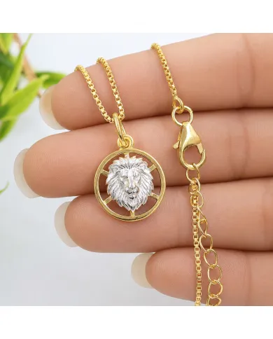 18K Gold Plated Leo Lion Zodiac Pendant | 925 Sterling Silver Astrology Jewelry