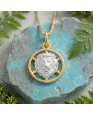 18K Gold Plated Leo Lion Zodiac Pendant | 925 Sterling Silver Astrology Jewelry