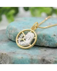 Virgo Zodiac Astrology Pendant Necklace | 18K Gold Plated Sterling Silver