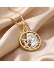 Virgo Zodiac Astrology Pendant Necklace | 18K Gold Plated Sterling Silver