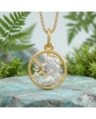Virgo Zodiac Astrology Pendant Necklace | 18K Gold Plated Sterling Silver