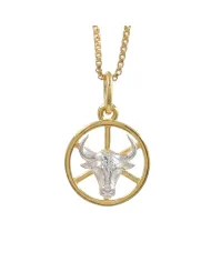18K Gold Plated Taurus Zodiac Pendant | Sterling Silver Astrology Gift