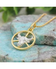 18K Gold Plated Taurus Zodiac Pendant | Sterling Silver Astrology Gift