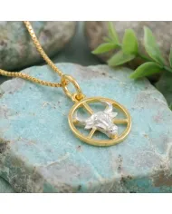18K Gold Plated Taurus Zodiac Pendant | Sterling Silver Astrology Gift