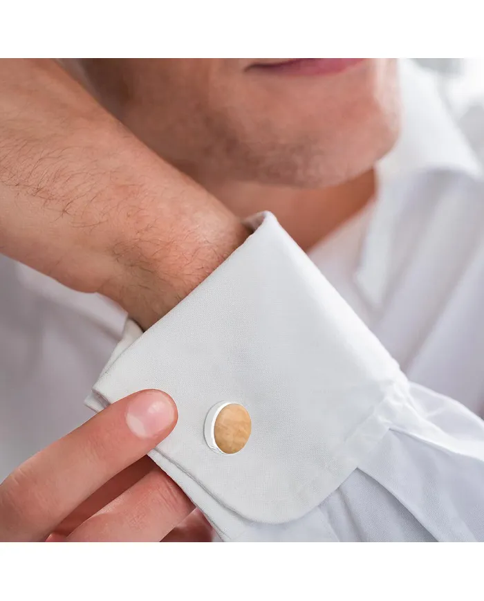 Pink Amazonite Cufflinks for Men – 925 Sterling Silver Wedding Gift