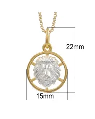 18K Gold Plated Leo Lion Zodiac Pendant | 925 Sterling Silver Astrology Jewelry