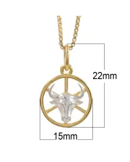 18K Gold Plated Taurus Zodiac Pendant | Sterling Silver Astrology Gift