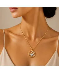 Scorpio Zodiac Pendant 18K Gold Plated Sterling Silver Astrology Jewelry