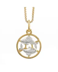 Scorpio Zodiac Pendant 18K Gold Plated Sterling Silver Astrology Jewelry