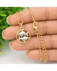 18K Gold Plated Pisces Zodiac Pendant Sterling Silver Astrology Necklace