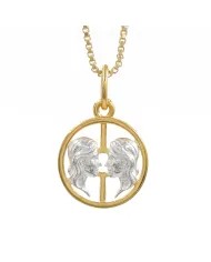 18K Gold Plated Pisces Zodiac Pendant Sterling Silver Astrology Necklace