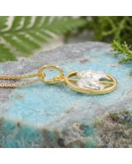 18K Gold Plated Gemini Zodiac Pendant - Sterling Silver Astrology Gift