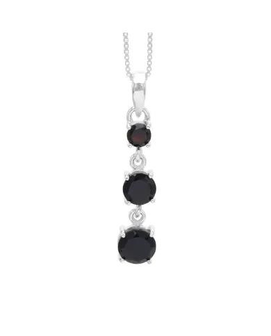 Black Onyx Pendant 925 Sterling Silver - Handmade Gemstone Jewelry